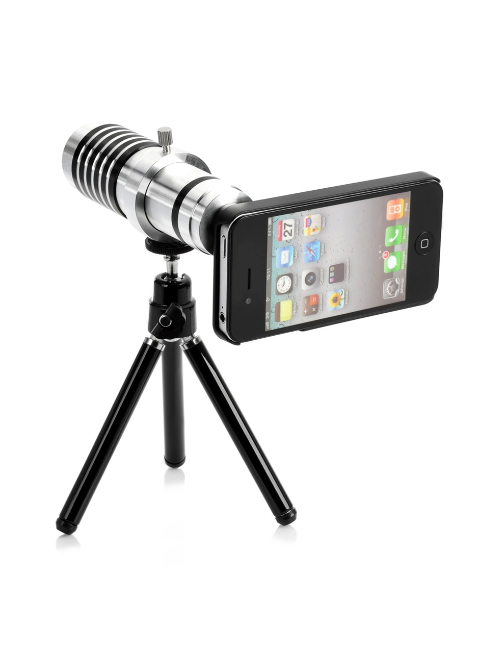 İphone5,5s,i̇phone4.4s Için Alüminyum 14x Optik Zoom Yakından Görüntü çekme Dürbün (