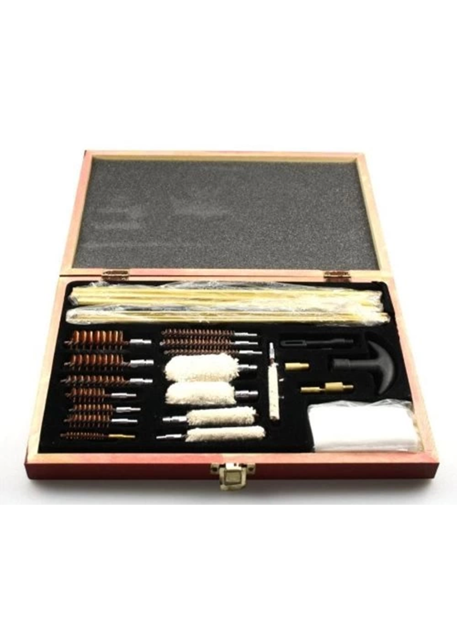 -27parça Ahşap Kutu Evrensel Tabanca Temizleme Seti (