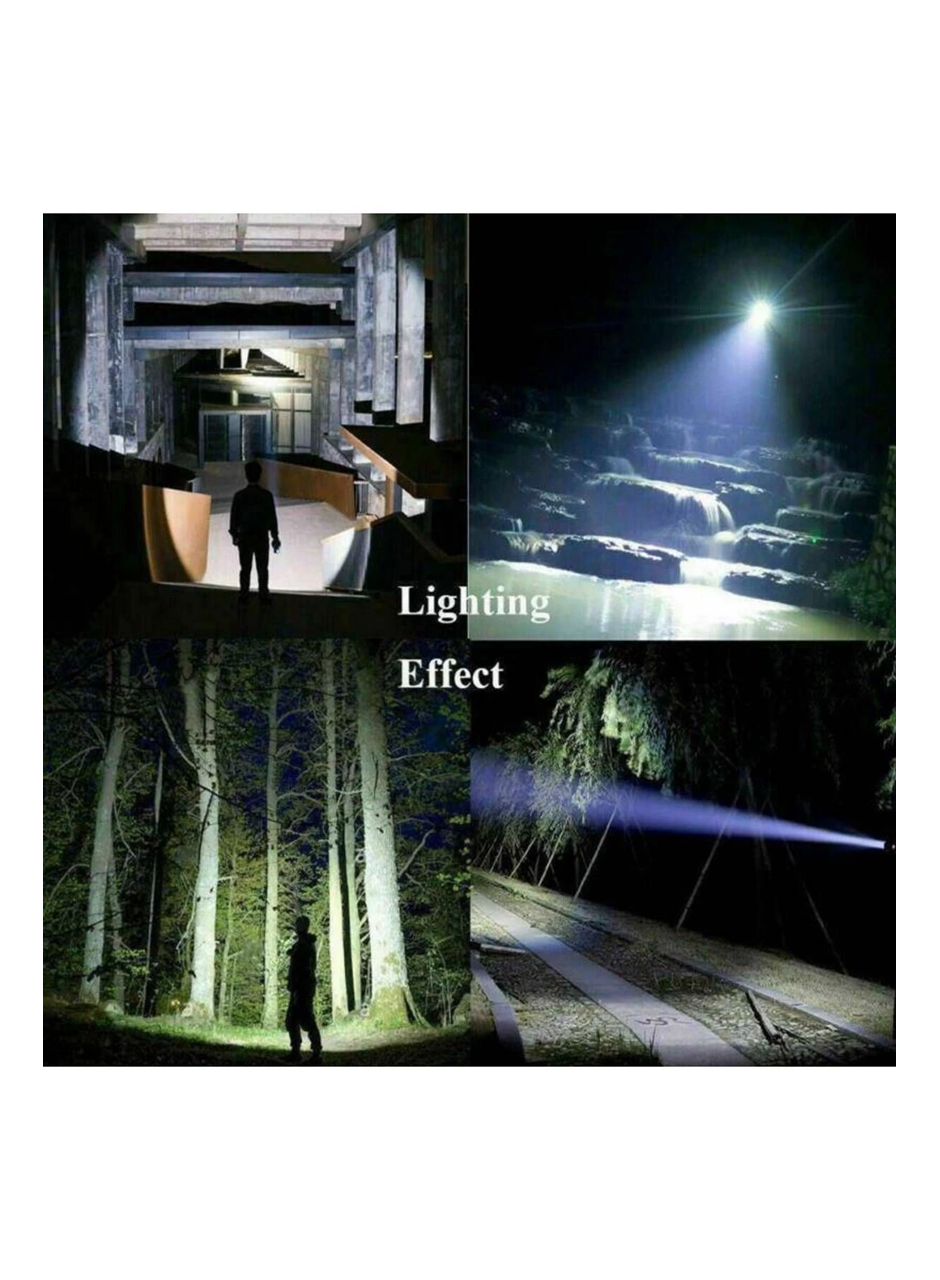 Ultra Parlak El Feneri Usb Şarj 4 Led+Yan Cob Led Taktik Günlük Hayat Kamp Avcılık El Feneri (