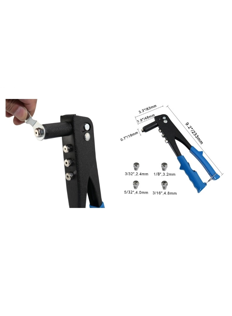 Kalınlık Tek Yönlü El Perçin Tabancası 40 Yedekli ve 4 Çeşit Perçim (