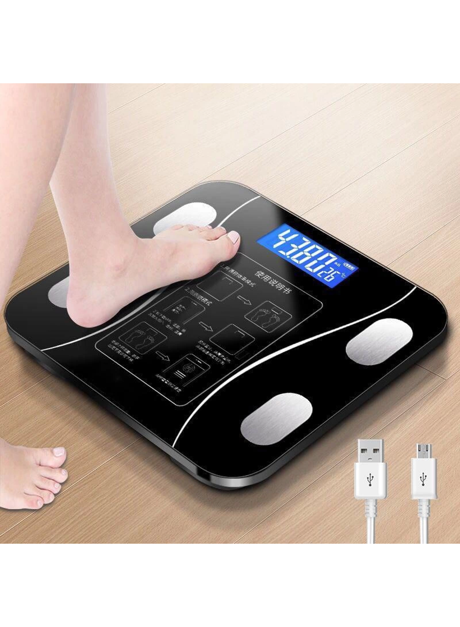 Akıllı Kablosuz Dijital Banyo Ve Vücut Yağ Ağırlık Ölçeği Vücut Kompozisyonu Analizörü Bluetoothlu Tartı (