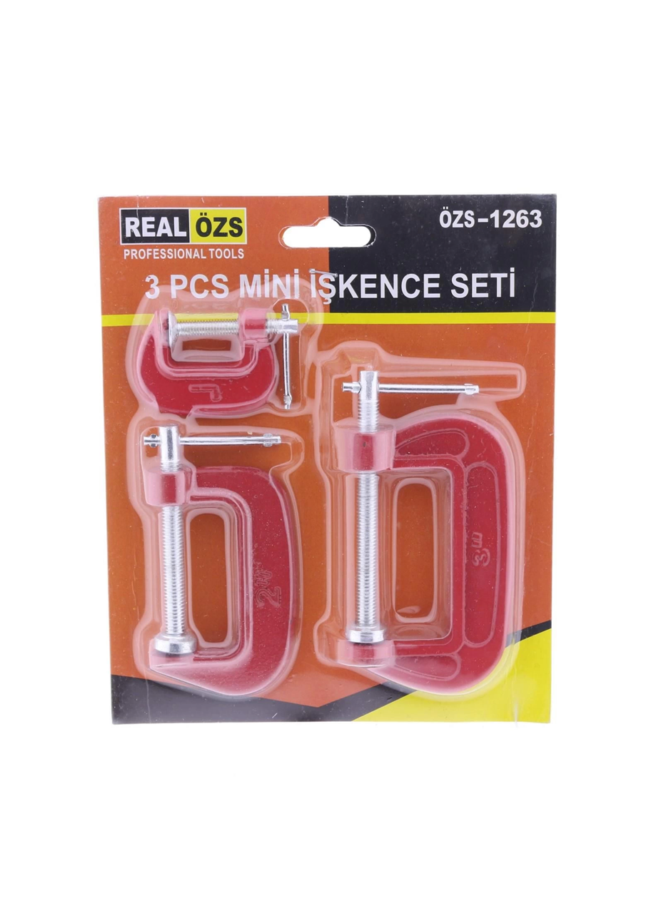 3 Parça C Tipi Mengene Seti İşkence Aleti Hobi İşkence (