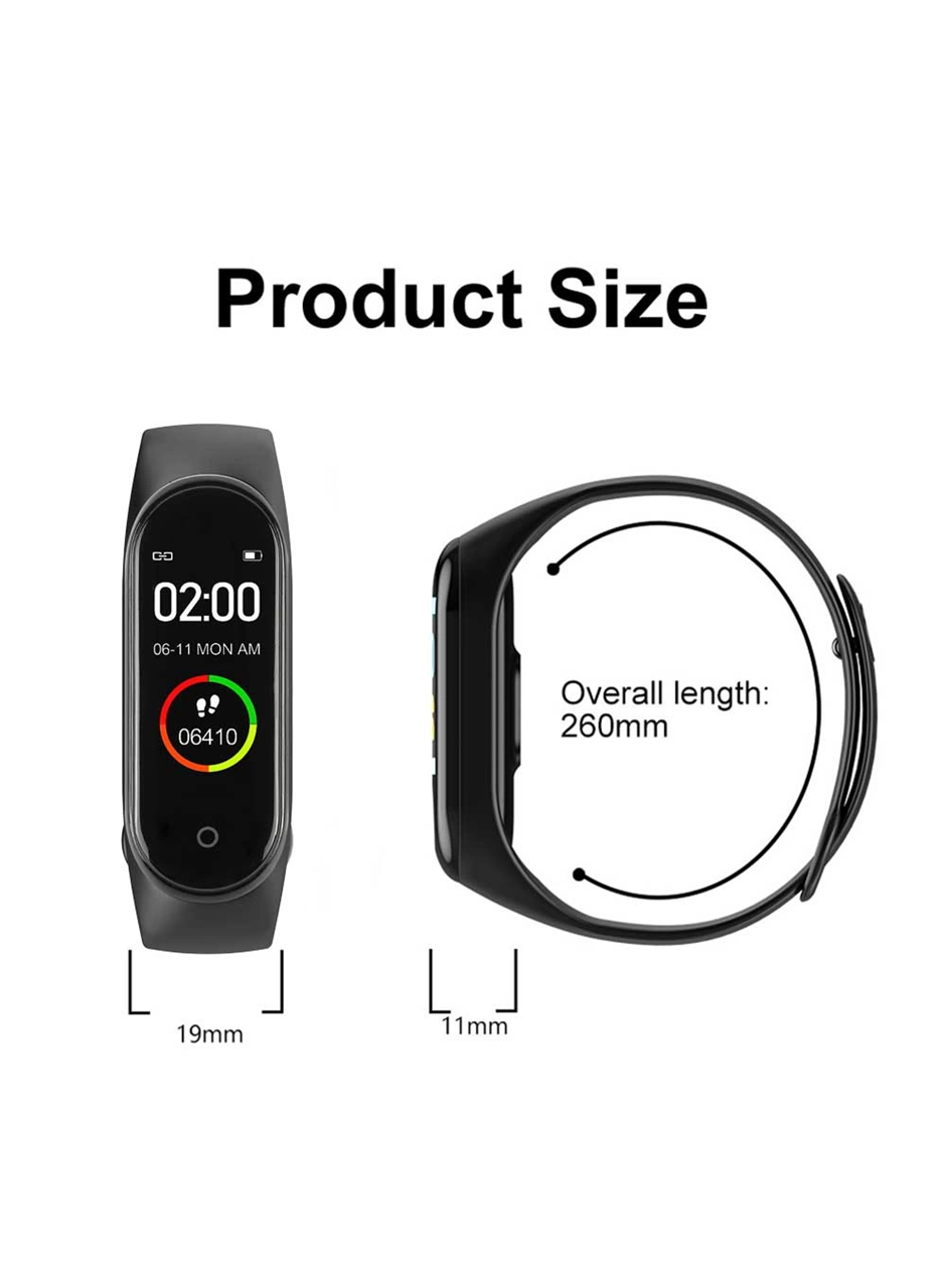M4 Akıllı Saat Bileklik Kalp Hızı Kan Basıncı Nabız Pedometre Smart Watch (