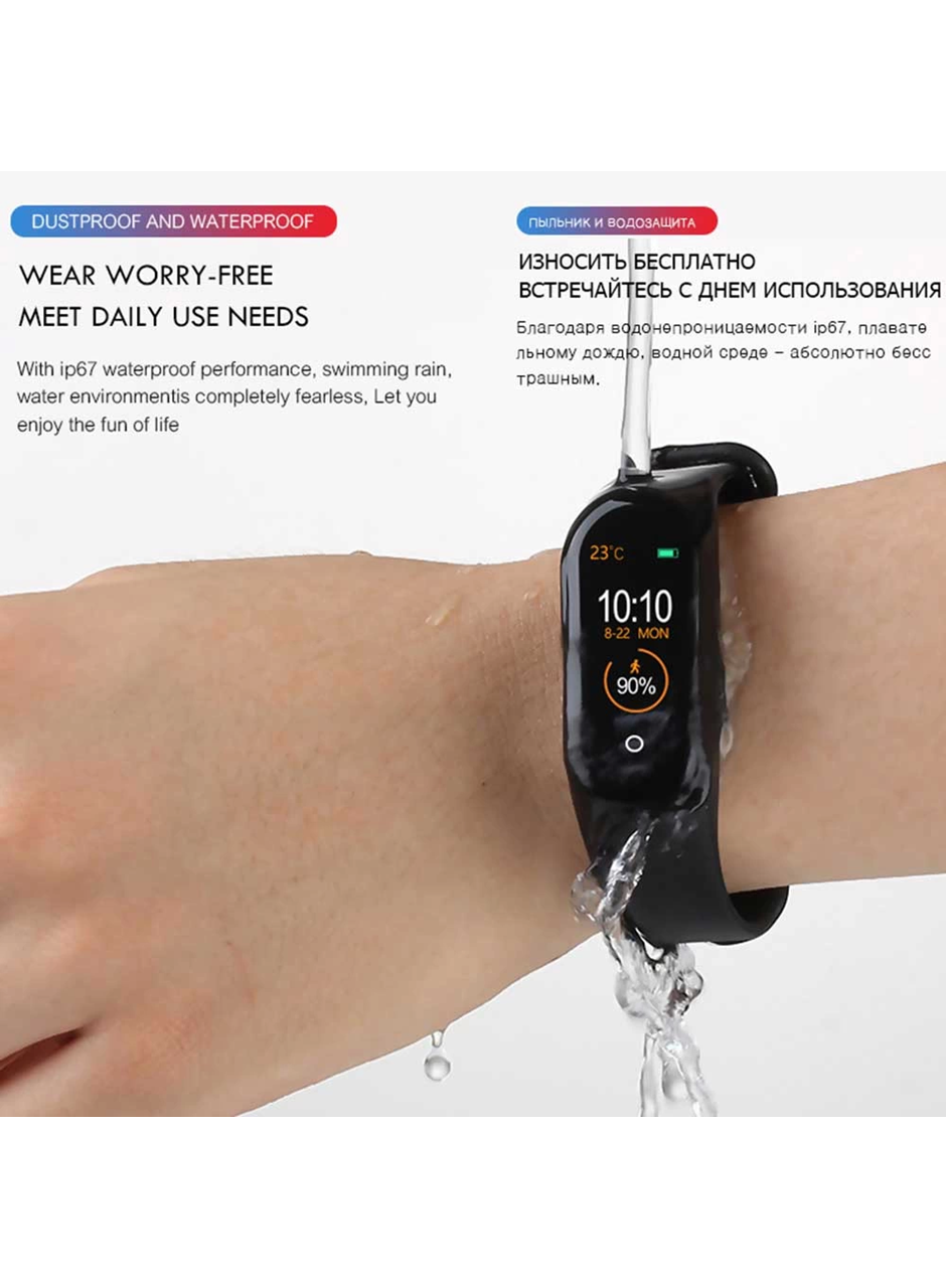 M4 Akıllı Saat Bileklik Kalp Hızı Kan Basıncı Nabız Pedometre Smart Watch (