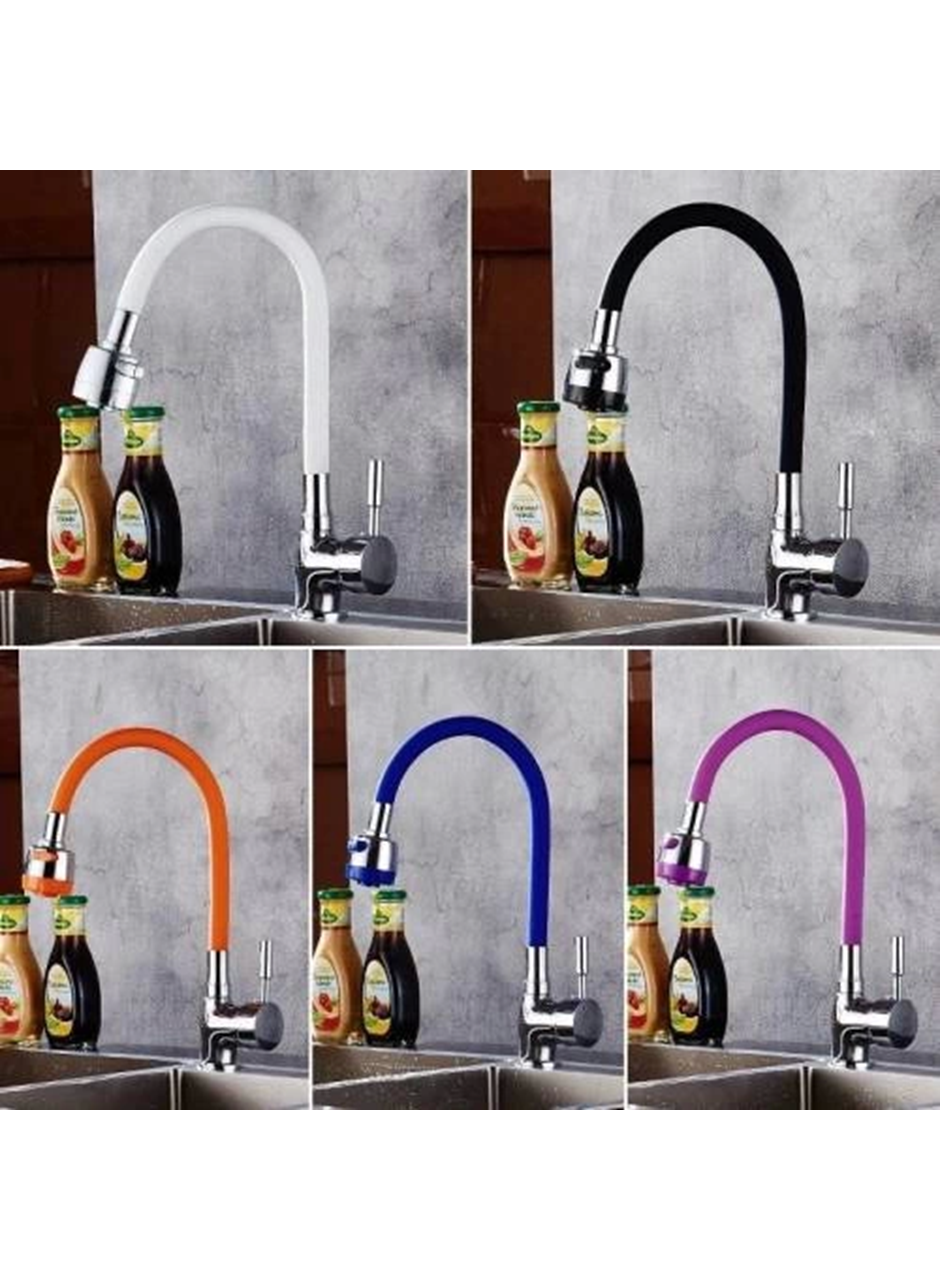 Renkli Oynar Başlıklı Silikonlu Musluk Başlığı Kubar Su Tasarruflu Musluk Başlığı (