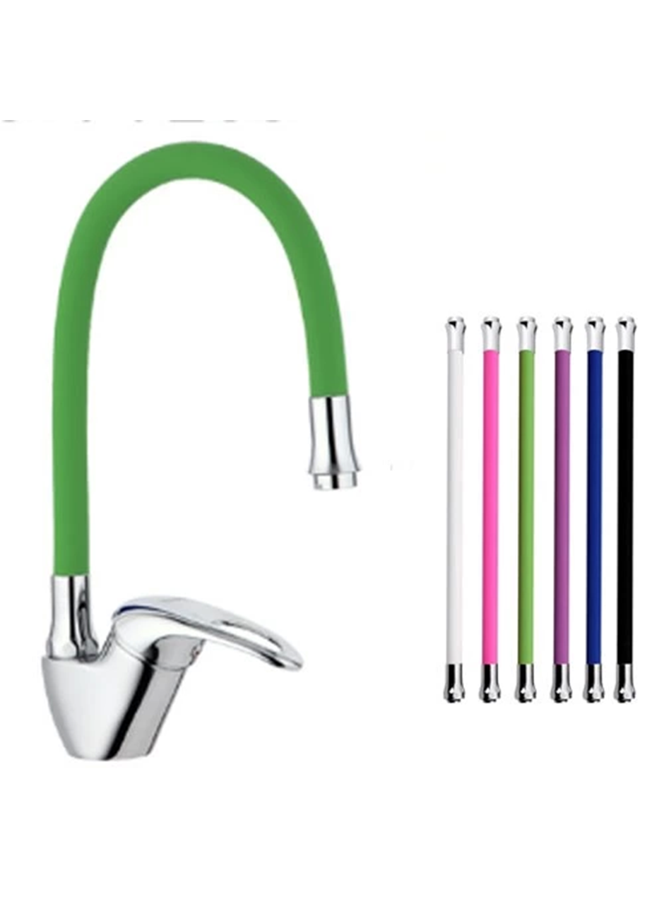 Mix Kuğu Mutfak Evye Bataryası Renkli Oynar Başlıklı Yeşil (