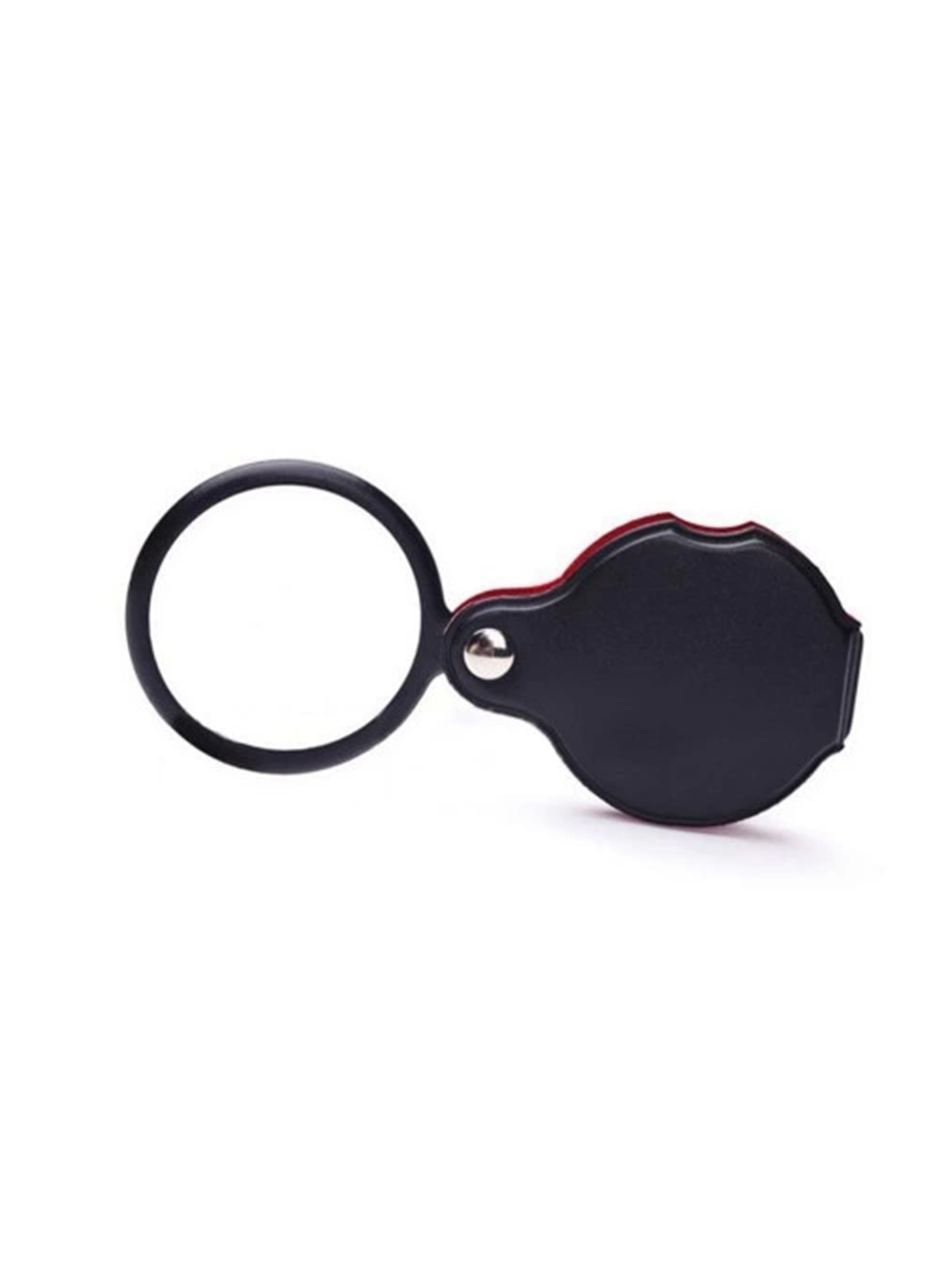 -5x 60mm Cam Optik Lens,katlabilir,deri Kaplamalı Cep Büyüteç-xx1051 (