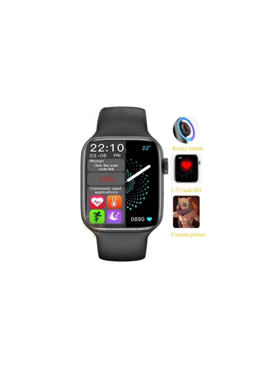 Hw22 Pd-a6 Smart Watch Dokunmatik Bluetooth Nabız Ölçme Sporcu Özellikli 1.75 Inç Akıllı Saat (siyah) (
