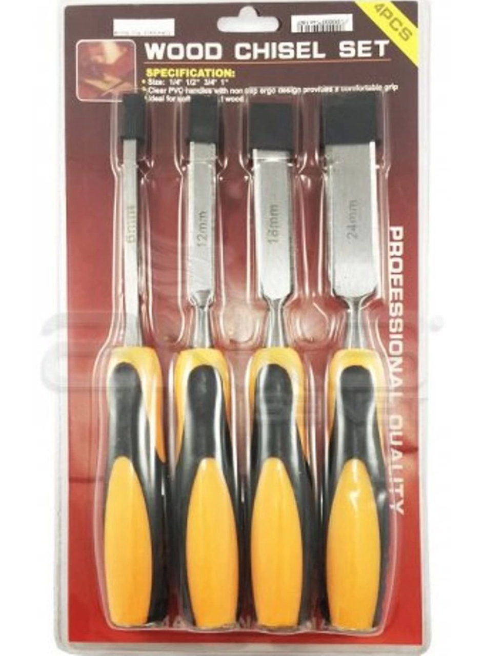 Ağaç Oyma Seti Darbeli İskarpela Seti - 6-12-18-22mm (