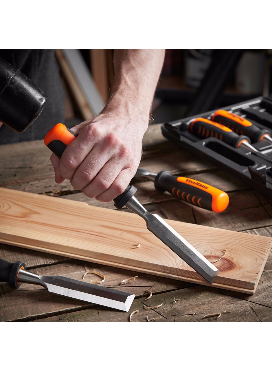 Ağaç Oyma Seti Darbeli İskarpela Seti - 6-12-18-22mm (