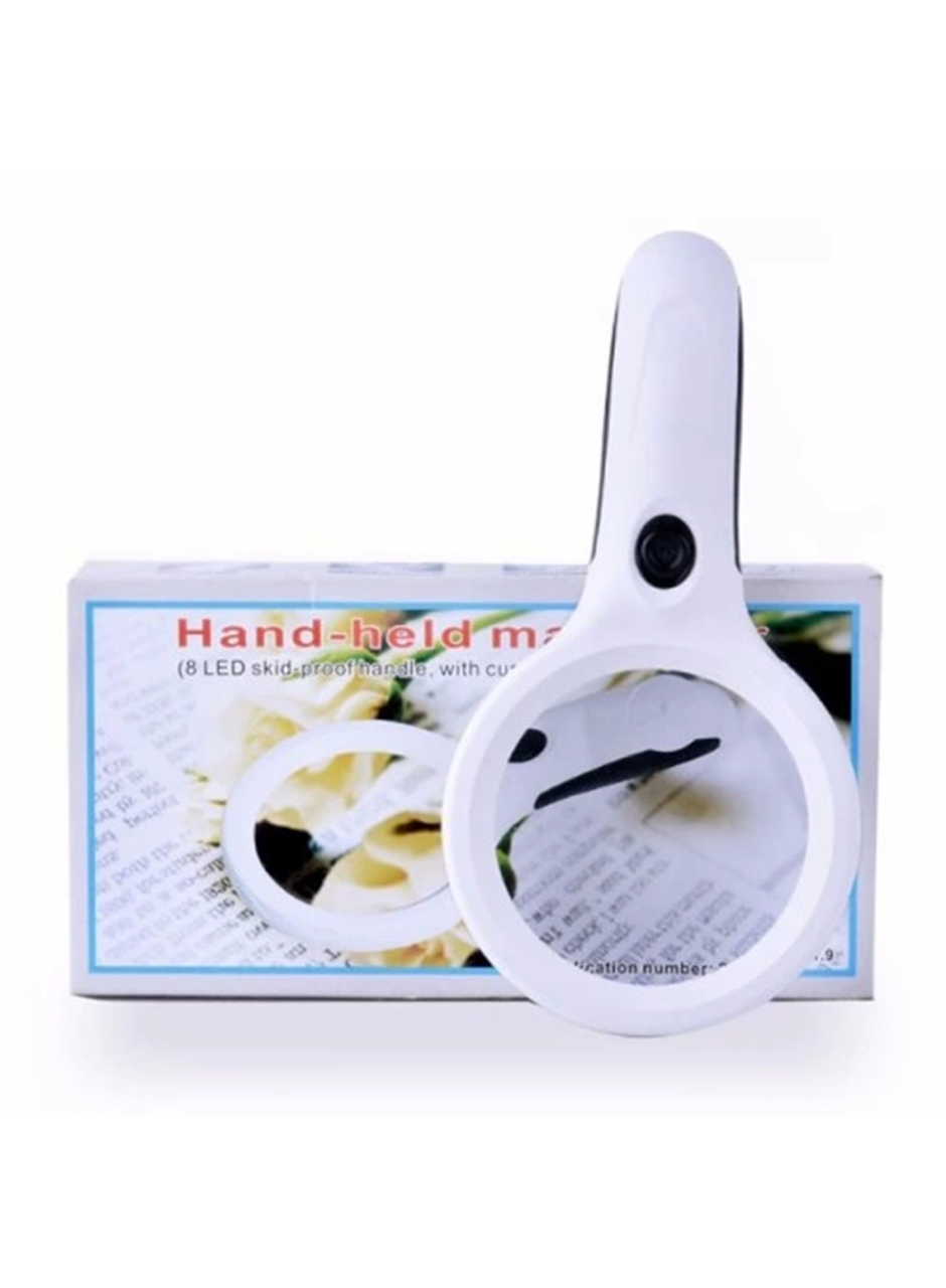 -8 Ledli 3x75mm & 10x19mm El Büyüteç, Takı, Okuma,para Kontrol Için (