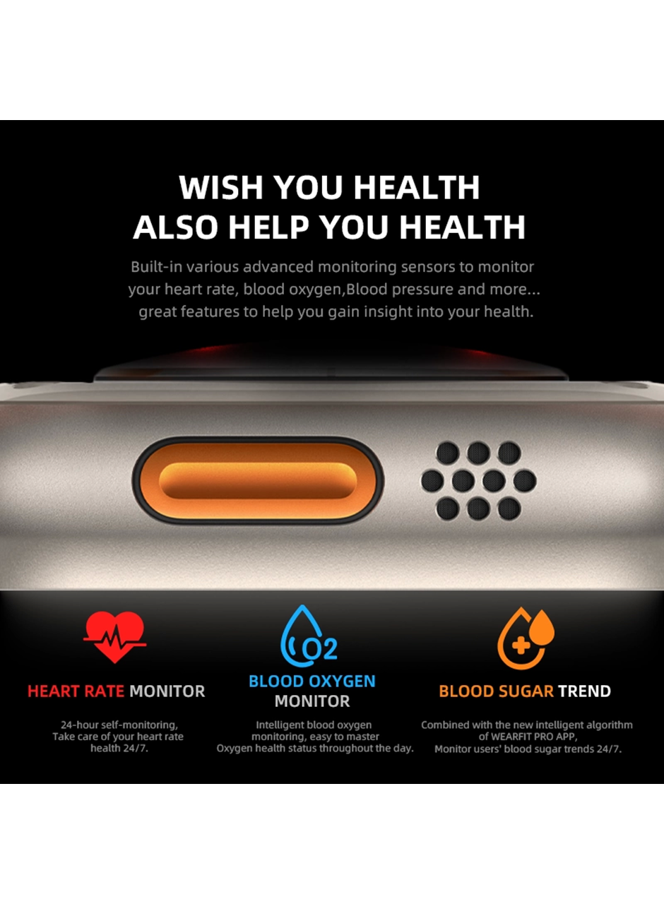 Hw8 Ultra Çift Kordon 49mm - Siri Nfc Bluetooth Arama Konuşma - İos & Android Uyumlu Akıllı Saat (