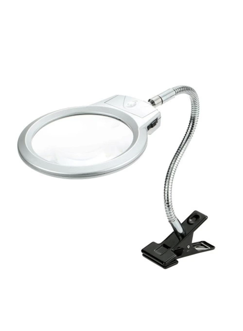 -2.5x90 Mm 5x24 Mm Büyüteç, Mandallı Metal Hortumlu Masa üstü Büyüteç (