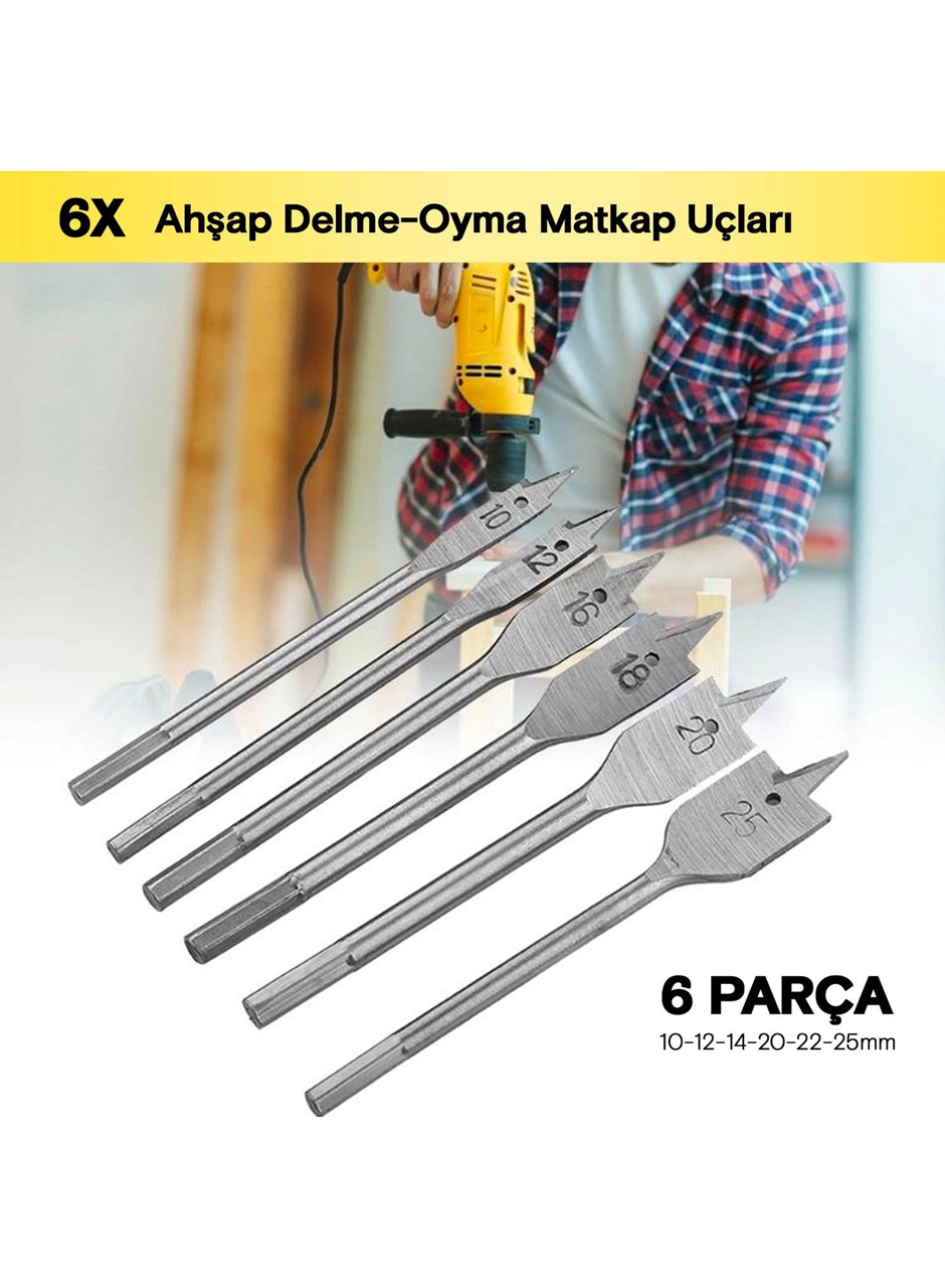 Yaprak Matkap Ucu Seti 6 Adet (