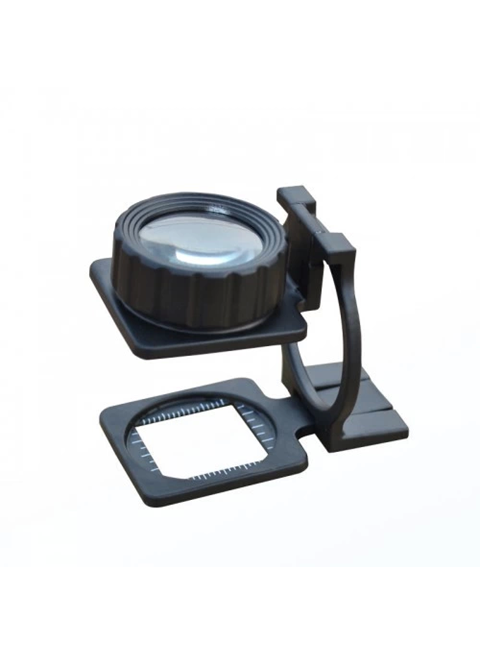 -Tekstilciler Için Kumaş Kontrolü Büyüteç,katlanan, Metal 15x Büyütme (