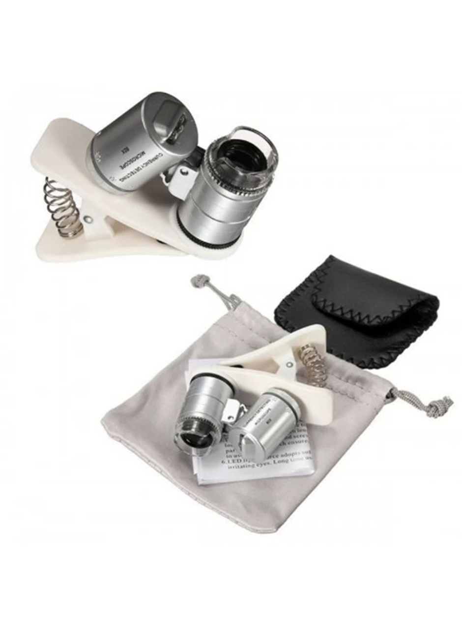 -Evrensel Led ışıklı Mini Cep Mikroskobu, Tüm Kameralı Telefonlar Için No:9882-w (