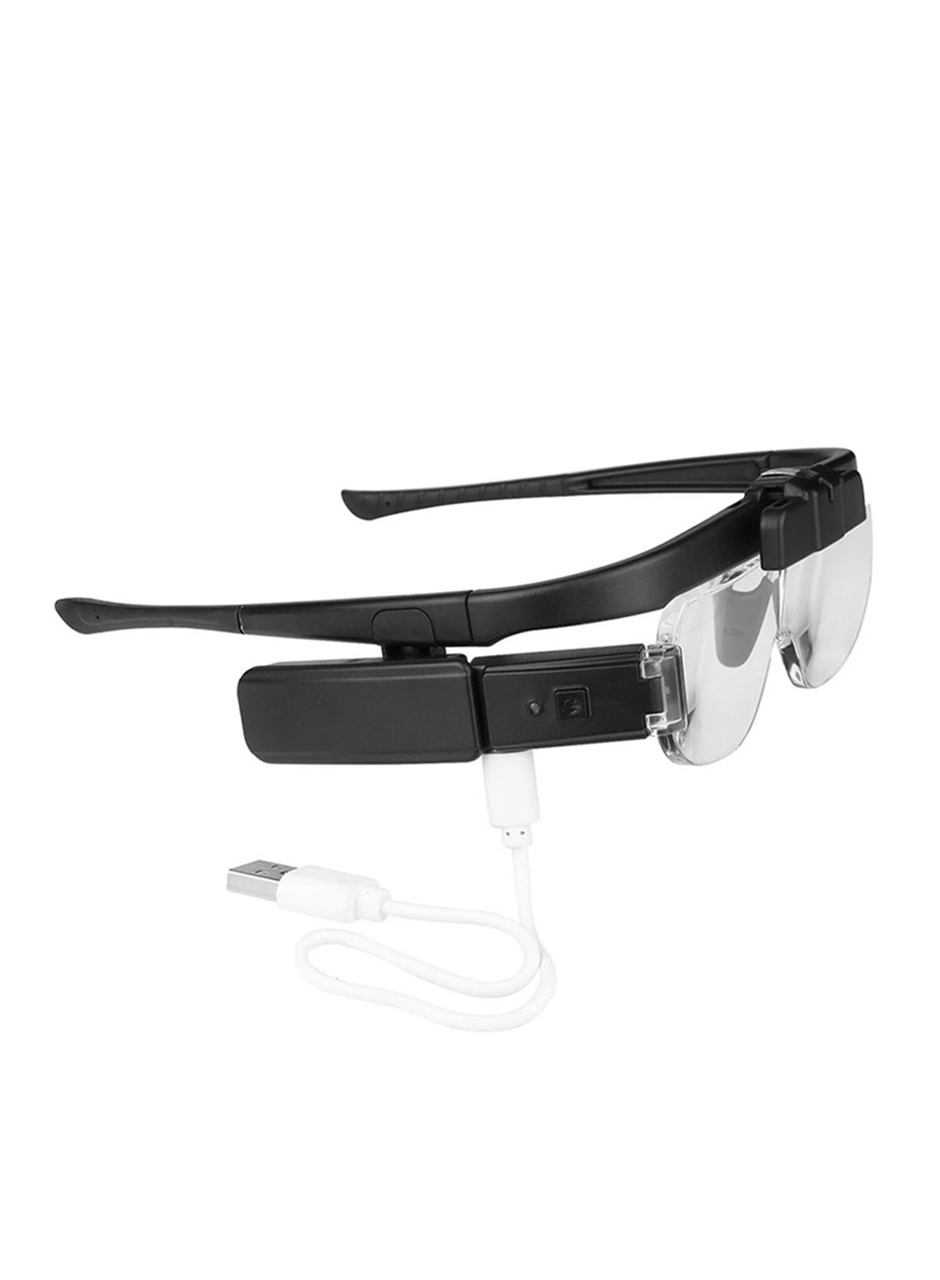 -Şarjlı Gözlük Tip Büyüteç Mercek Lup Lensleriyle Taşıma Çantalı 11642dc (