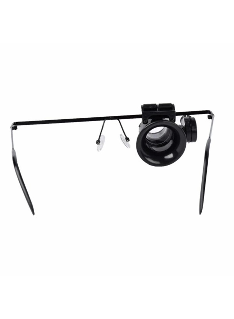 -Gözlük Model 20x16mm Optik Lens Led ışık Monoküler Büyüteç (