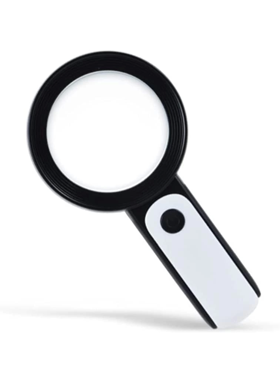 -30X -12Işıklı Büyüteç Taşınabilir Çıft Katmanlı Optik Cam Okuma Büyüteç 2290-18 (