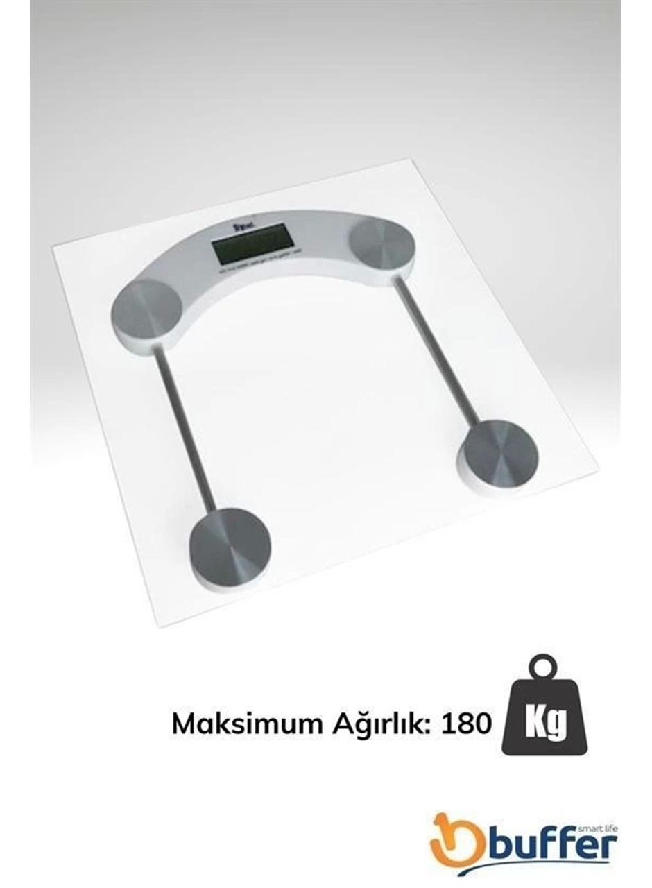 Dijital Kare Cam Baskül Darbelere Karşı Dayanıklı Terazi Yüksek Hassasiyetli Tartı Tf 1052 (