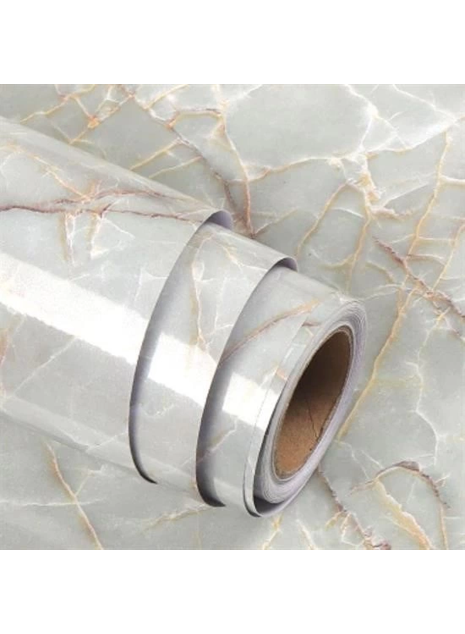 5mt X 60 Cm Mermer Desenli Masa Tezgah Mutfak Su Geçirmez Yapışkanlı Folyo Sticker (