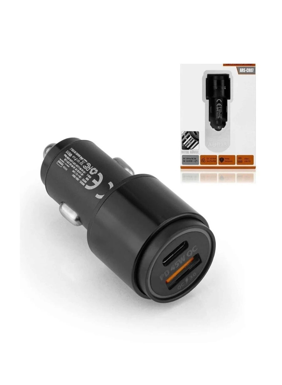 45W PD USB Oto Şarj Kafa Hızlı Şarj Çakmaklık Adaptörü, USB-C ve USB-A Çıkışlı, iPhone ve Android Uyumlu (