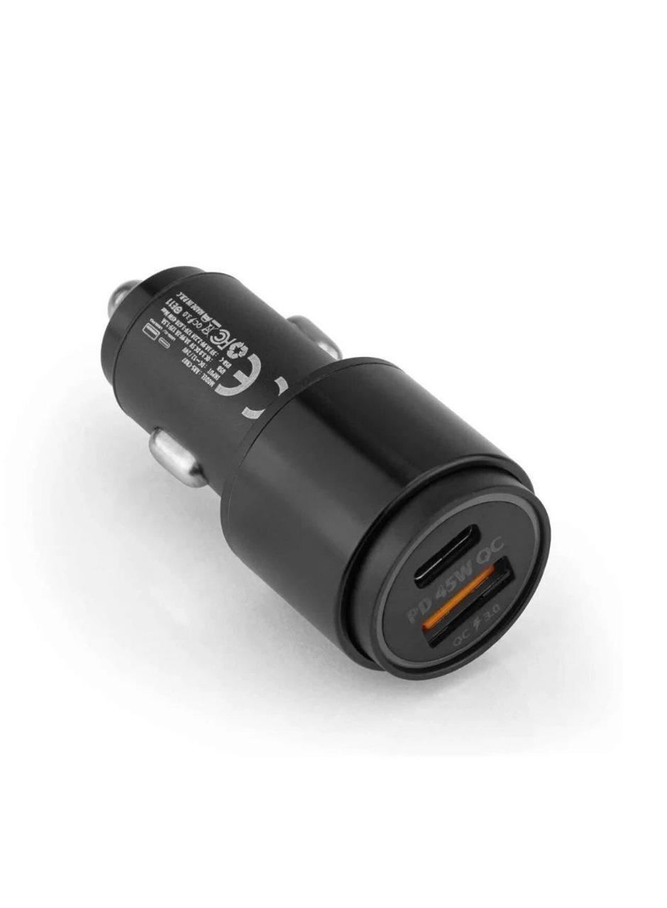 45W PD USB Oto Şarj Kafa Hızlı Şarj Çakmaklık Adaptörü, USB-C ve USB-A Çıkışlı, iPhone ve Android Uyumlu (