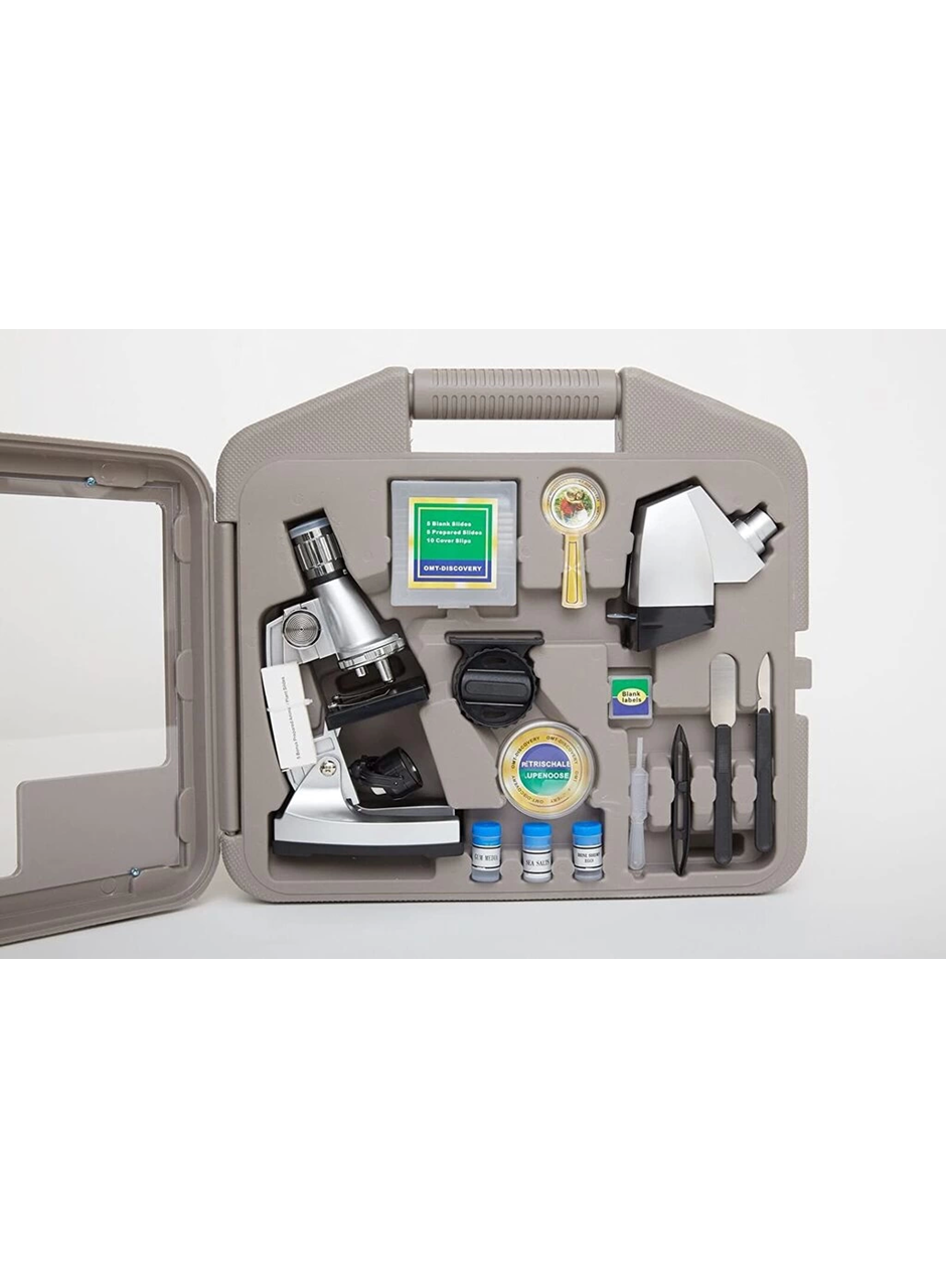 -50x-100x-200x-400x-600-1200x Çocuklariçin Eğitici Projektörlü Mikroskop Seti (