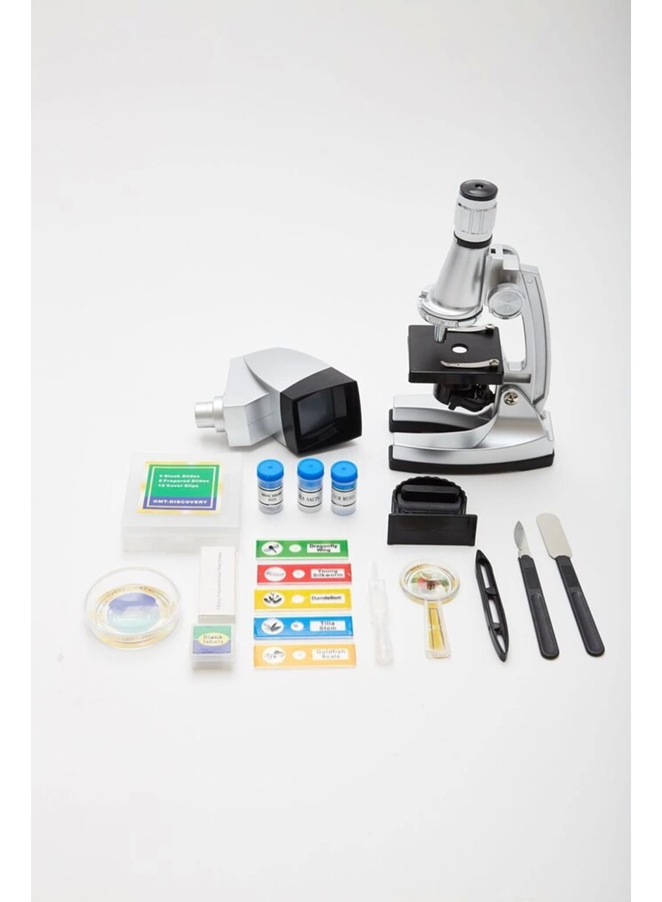 -50x-100x-200x-400x-600-1200x Çocuklariçin Eğitici Projektörlü Mikroskop Seti (