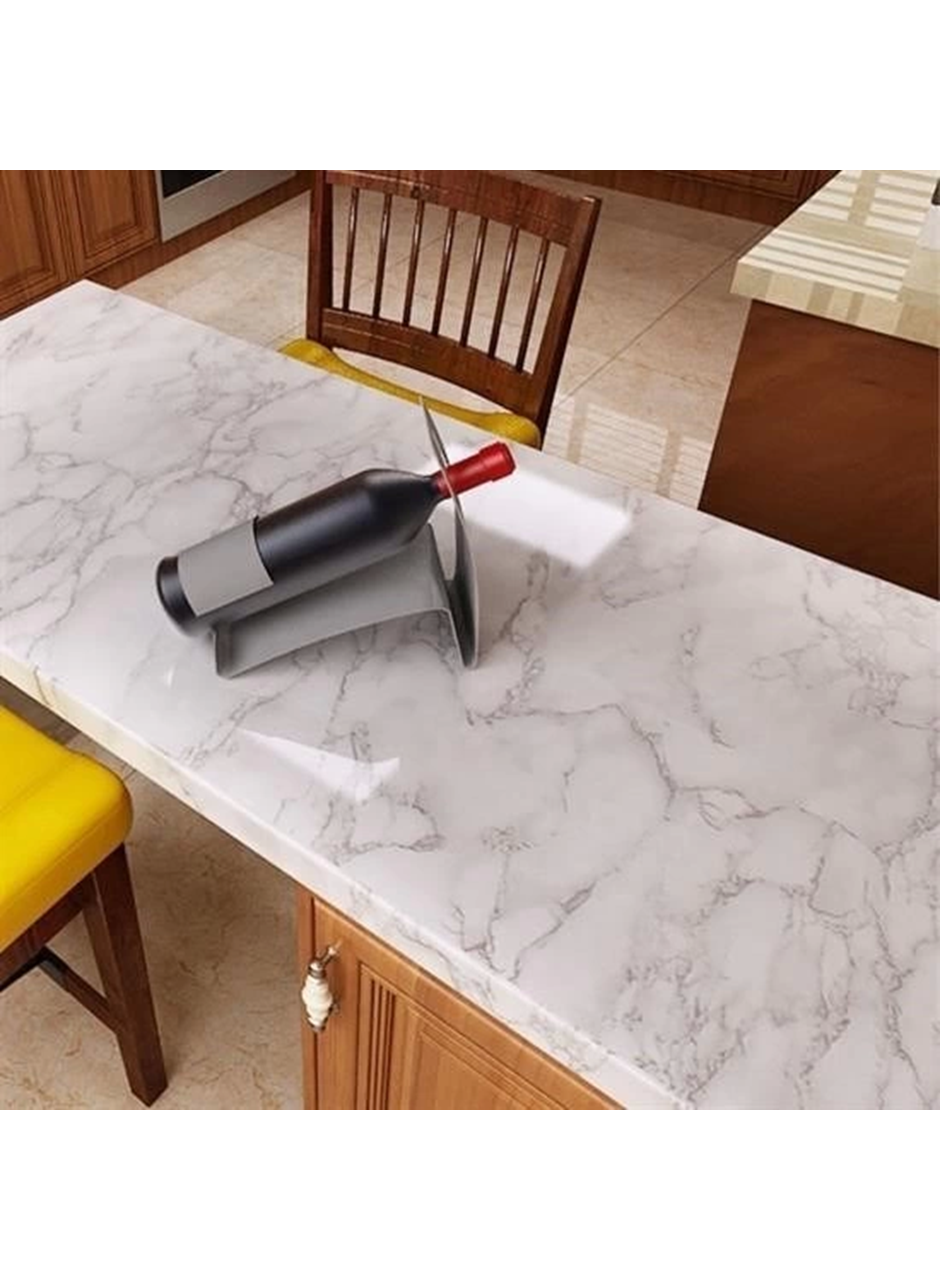 5mt X 60 Cm Mermer Desenli Masa Tezgah Mutfak Su Geçirmez Yapışkanlı Folyo Sticker (