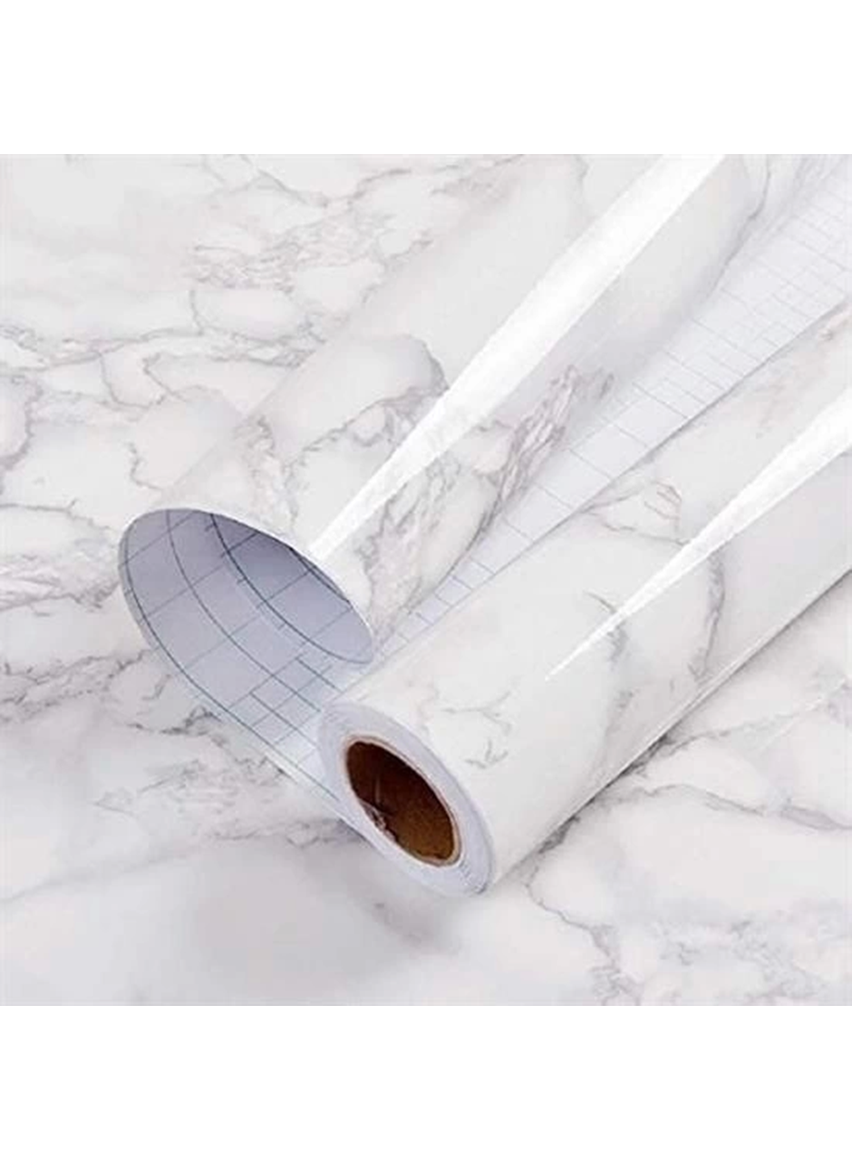 5mt X 60 Cm Mermer Desenli Masa Tezgah Mutfak Su Geçirmez Yapışkanlı Folyo Sticker (