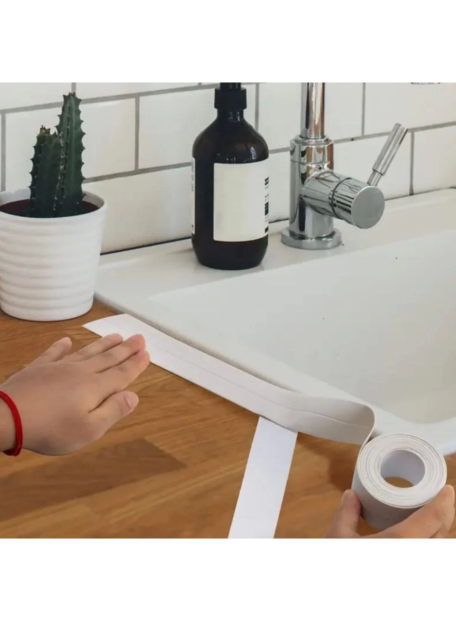 Su Sızdırmaz Banyo Mutfak Lavabo Küvet İzolasyon Şerit Bant,lavabo Kenar Bandı 3.2 Mt X 38 Mm (