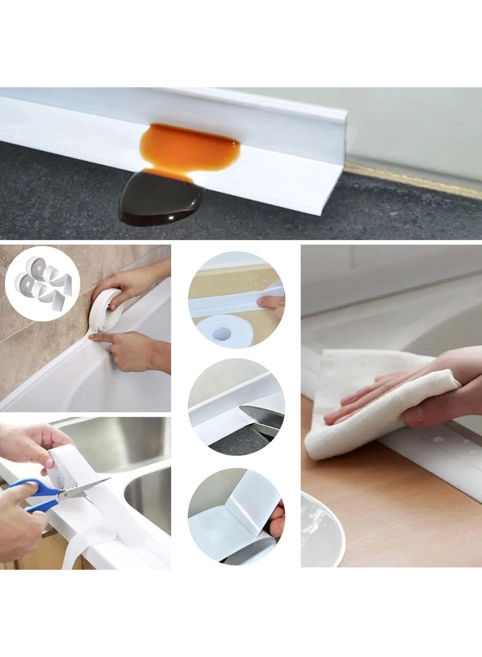 Su Sızdırmaz Banyo Mutfak Lavabo Küvet İzolasyon Şerit Bant,lavabo Kenar Bandı 3.2 Mt X 38 Mm (