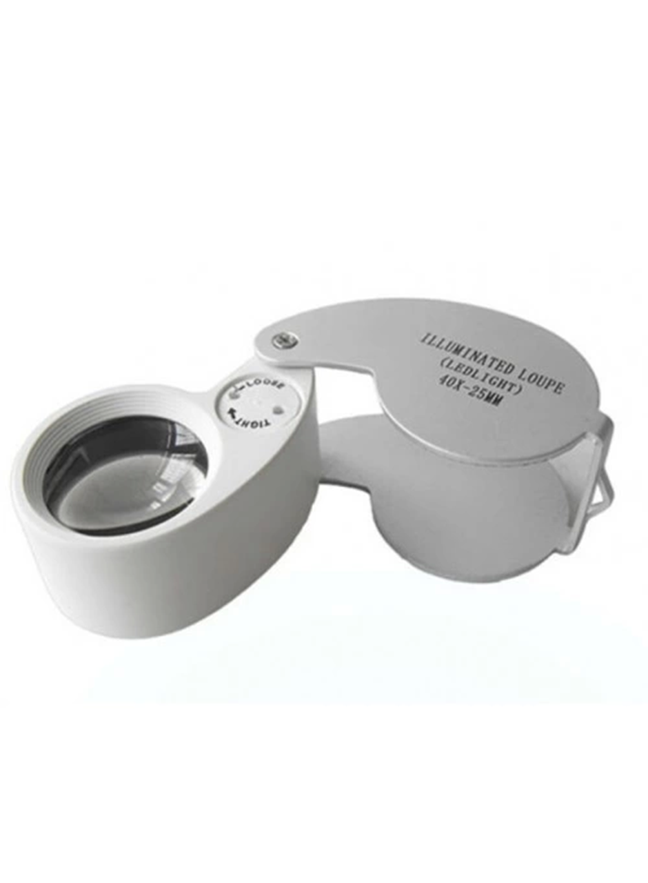 -Mini 40x25mm Takı Büyüteç, Cep Büyüteç, Teftiş, Elmas Pullar, Madeni Kontrol Lup Mg21011 (