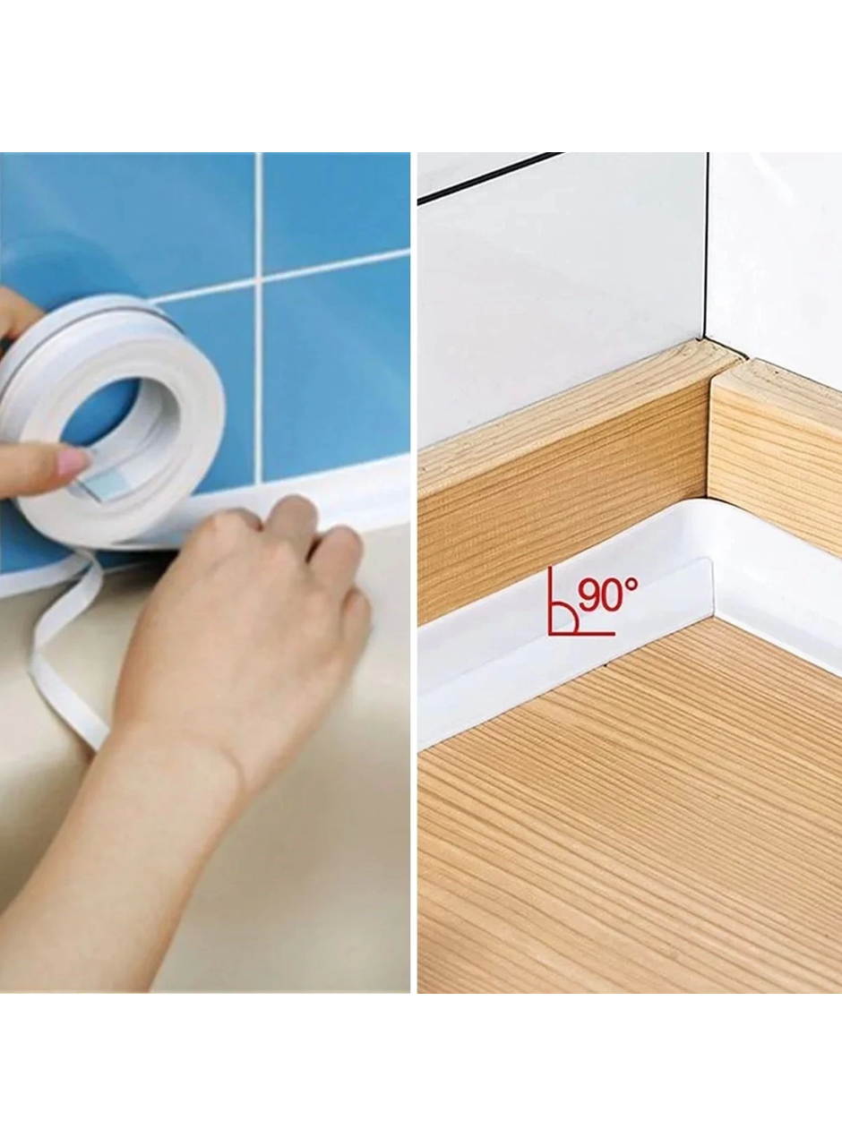 Su Sızdırmaz Banyo Mutfak Lavabo Küvet İzolasyon Şerit Bant,lavabo Kenar Bandı 3.2 Mt X 38 Mm (