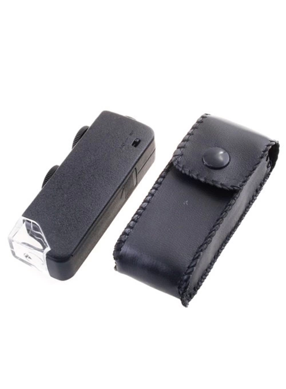 -Mini 60x 100x Zoom Lens Odak Takı Led Cep Mikroskop Büyüteç (