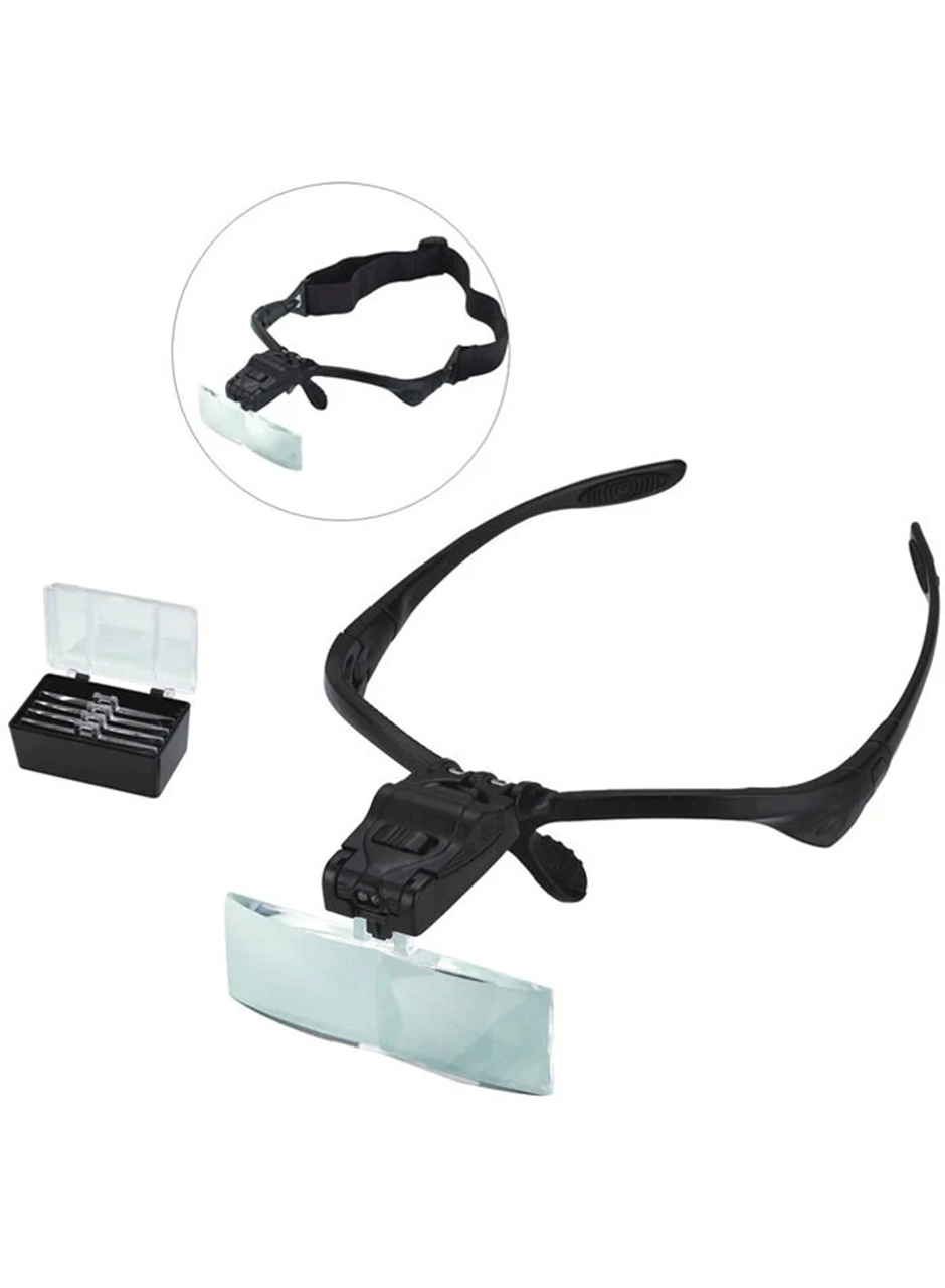 -Işıklı Gözlük Büyüteç - 5 Farklı Lens 9892B (