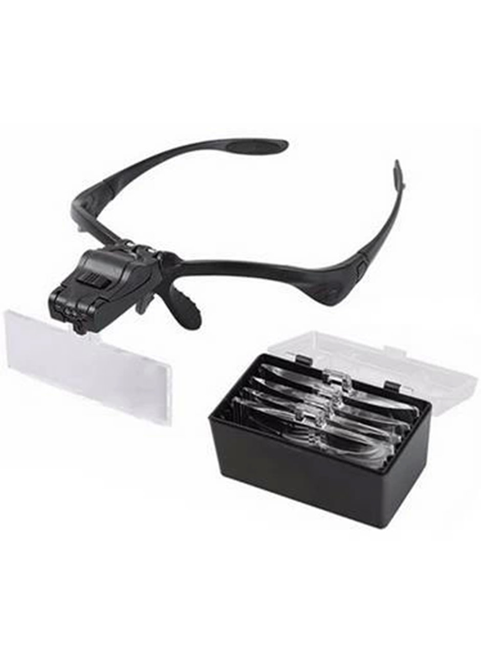 -Işıklı Gözlük Büyüteç - 5 Farklı Lens 9892B (