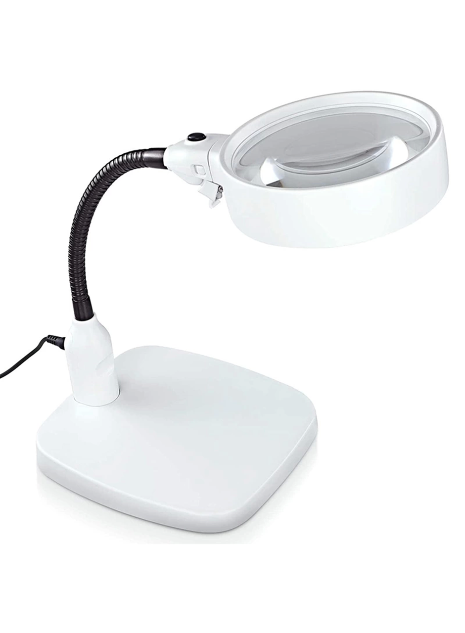 -Masaüstü 10X Led Işıklı Büyüteç Okuma El Sanatları Onarım Büyüteç 7765 (
