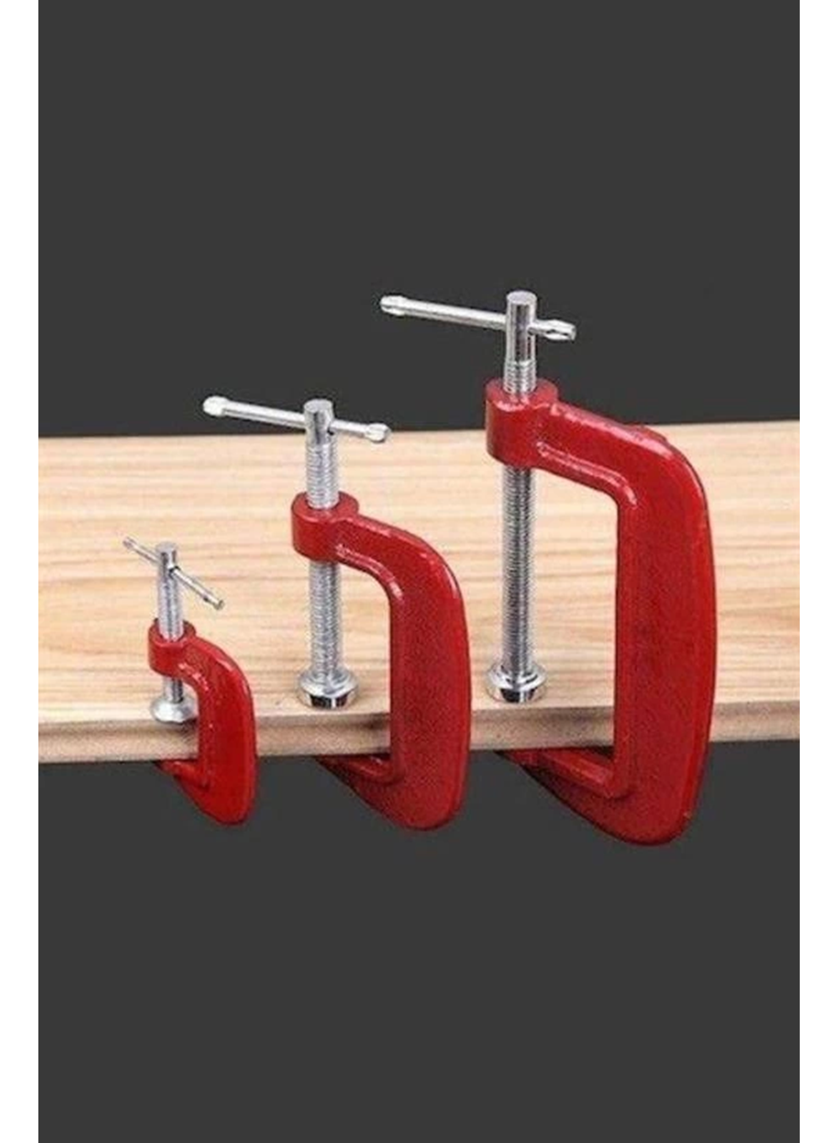 Doğrama Ve Metal Sıkma Sıkıştırma İçin 3lü Mini Mengene Aparat (