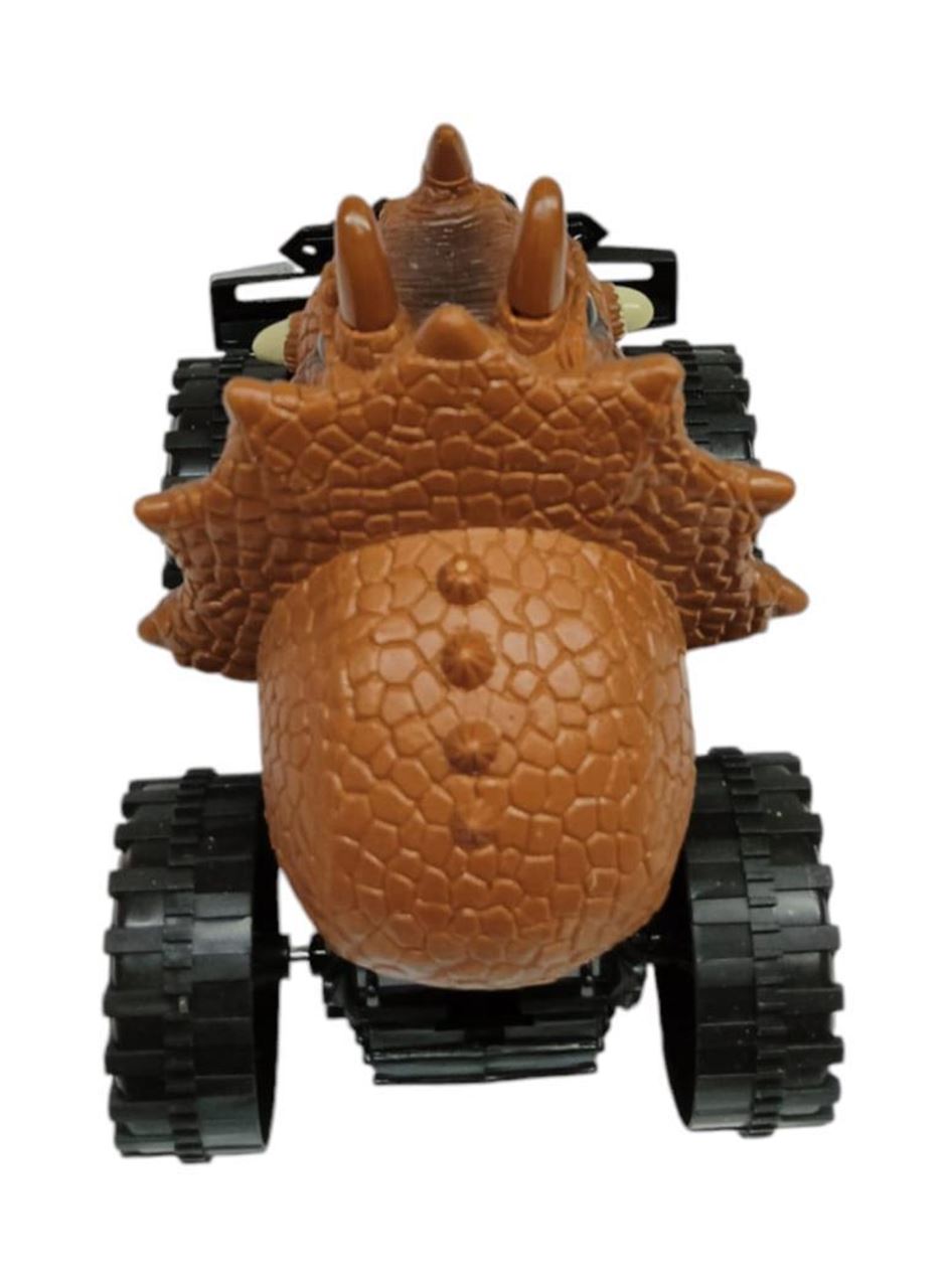 Sürtmeli Dinazor Robota Dönüşen Araba 14 Cm - Kahverengi