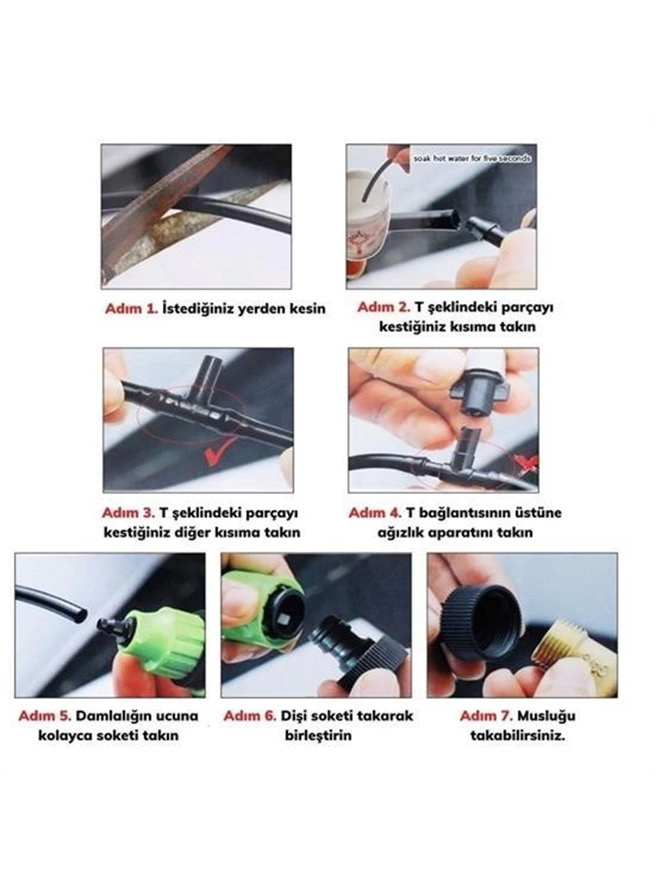 10 Metre Kendin Yap Balkon Veranda Çardak Kamelya Sulama Serinletme Ve Nemlendirme Sistemi (