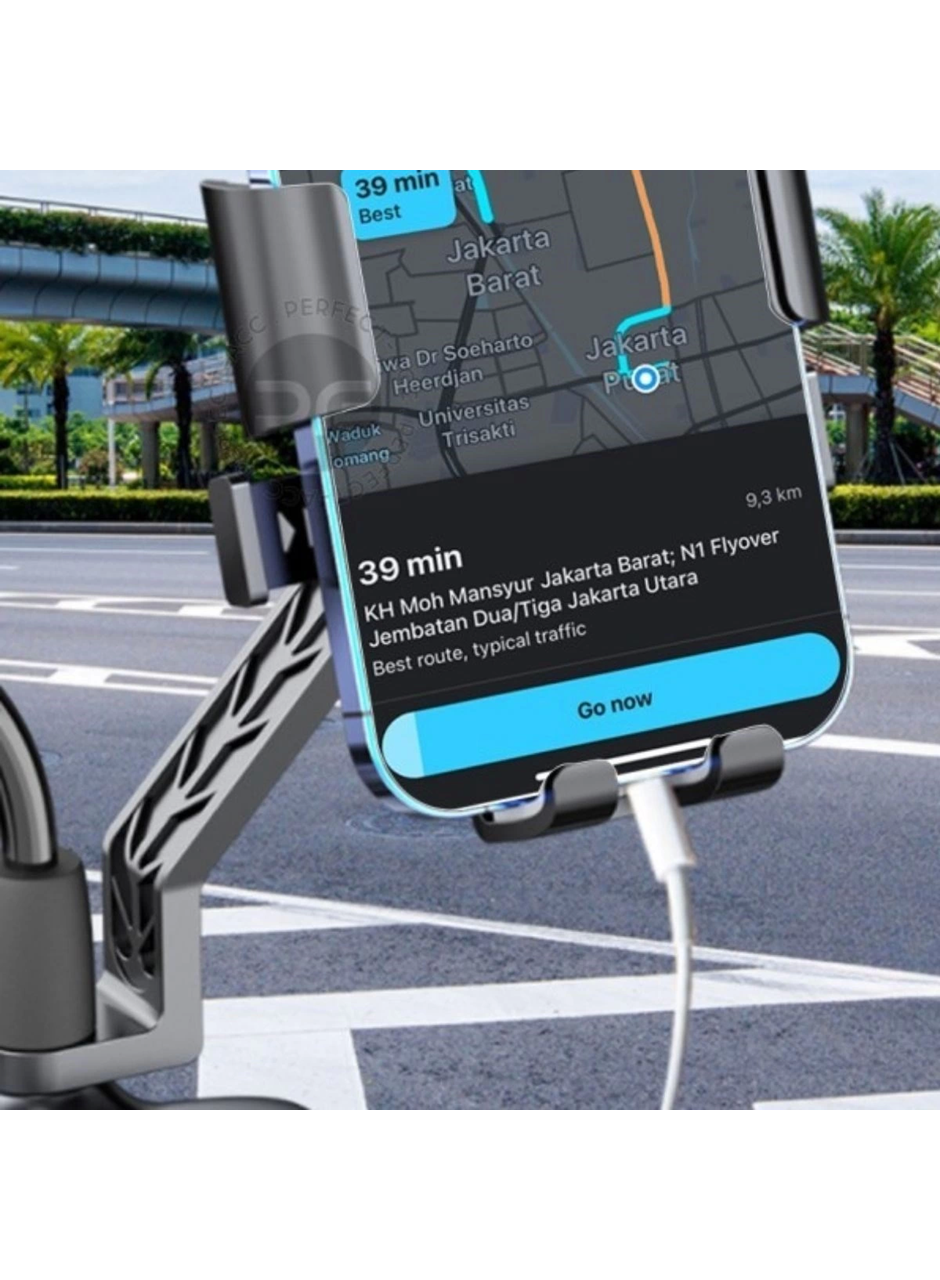 Motor,motosiklet,bisiklet ,scooter İçin 360 Derece Dönebilen Dikiz Aynası Versiyonu Telefon Tutucu Aparat (