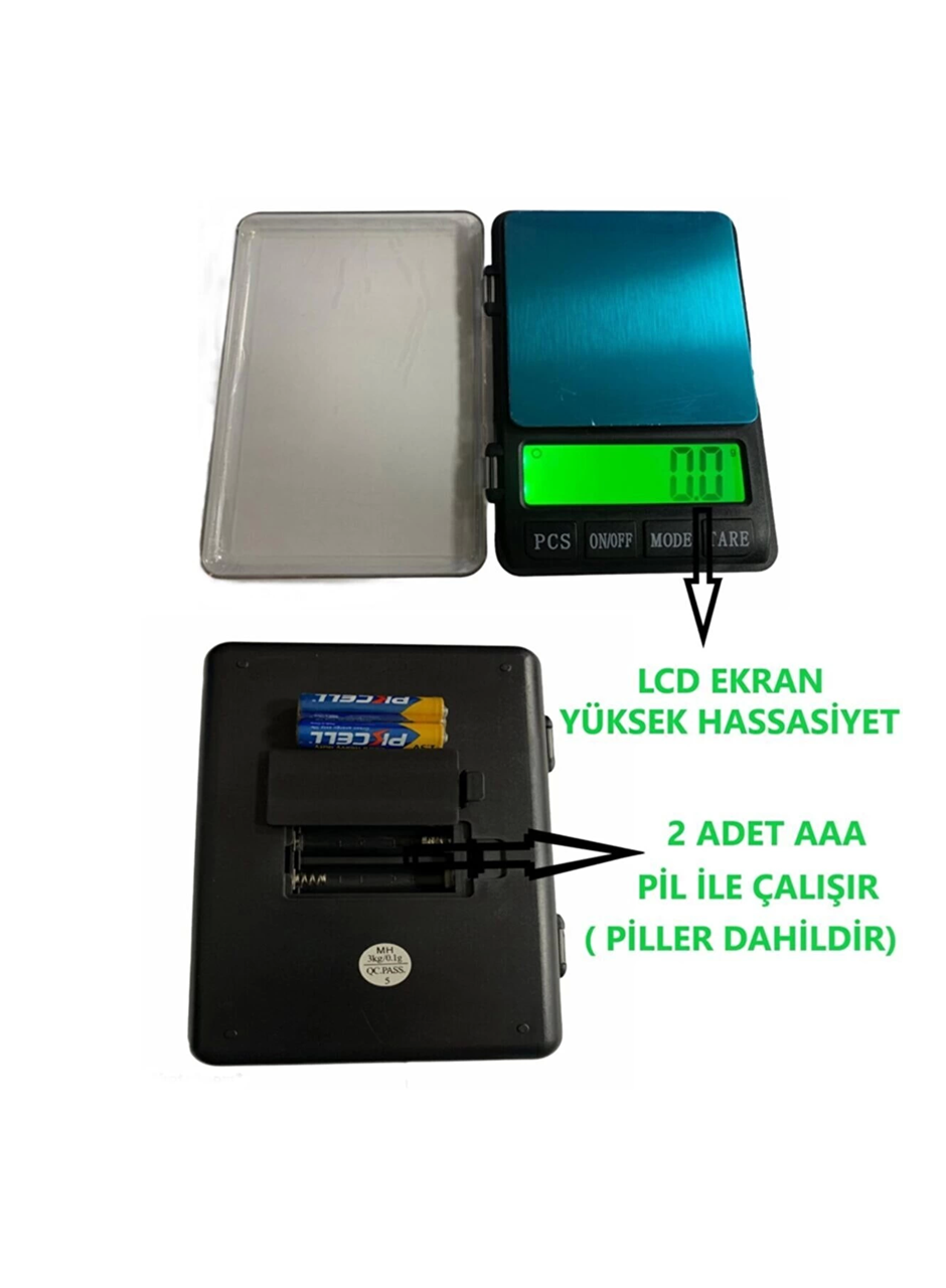 Mh-999 Pratik Dijital Hassas Mutfak Terazisi Hassas Tartı 2000 G /0.01 Gr. Hassasiyet (