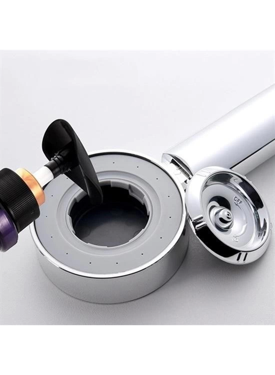 Çift Taraflı Yüksek Basınç Su Akıtan Şampuan Hazneli Duş Başlığı (