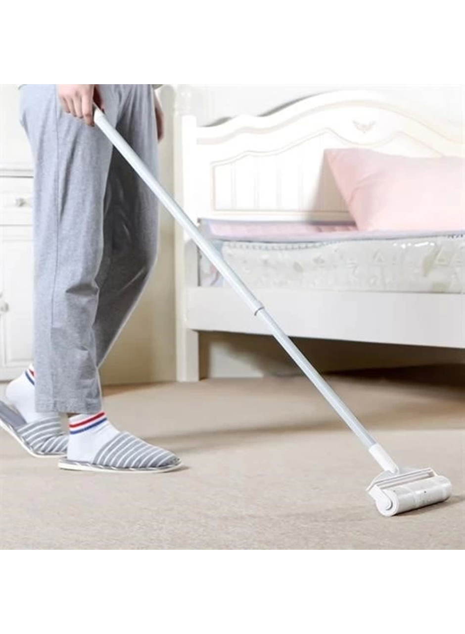 Teleskopik Saplı 24 Cm Yapışkanlı Tüy Rulosu Uzayabilen Hav Tüy Toz Toplayıcı Rulo 2 Yedekli (