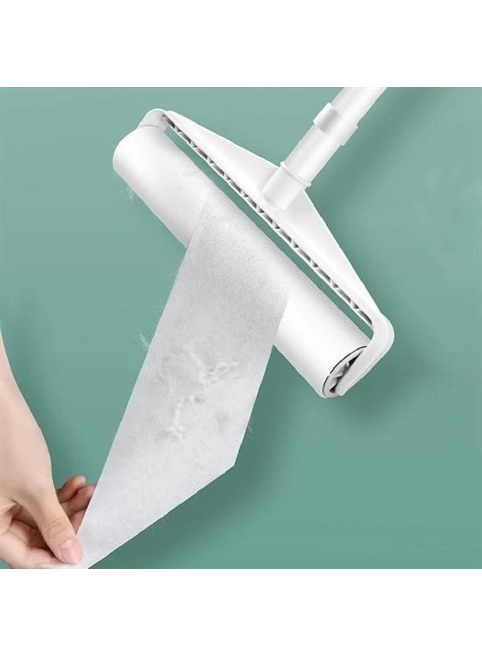 Teleskopik Saplı 24 Cm Yapışkanlı Tüy Rulosu Uzayabilen Hav Tüy Toz Toplayıcı Rulo 2 Yedekli (