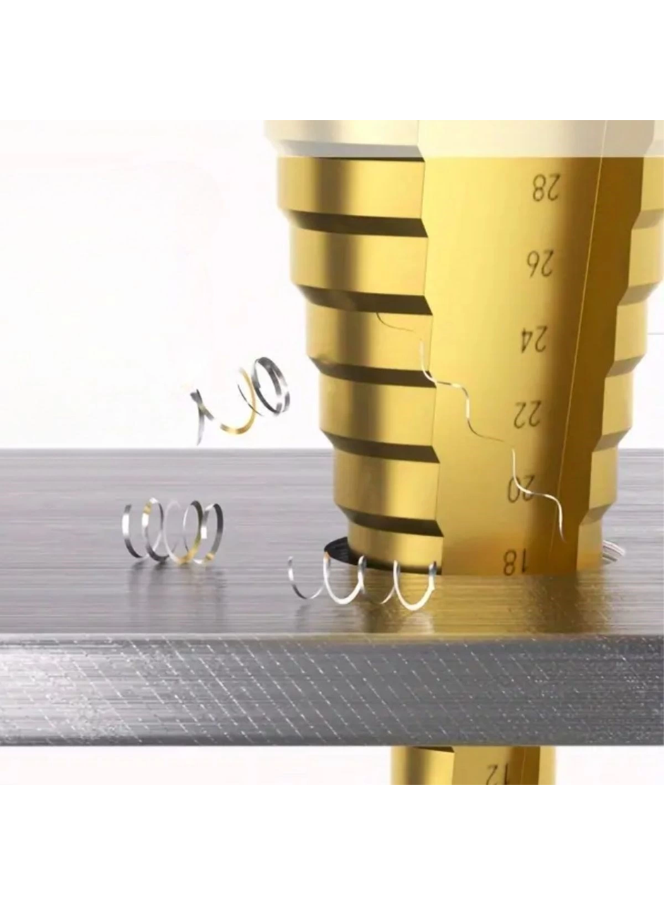 3 Parça Kademeli Matkap Ucu Paslanmaz Uç Alüminyum Sac Demir Delme Seti (