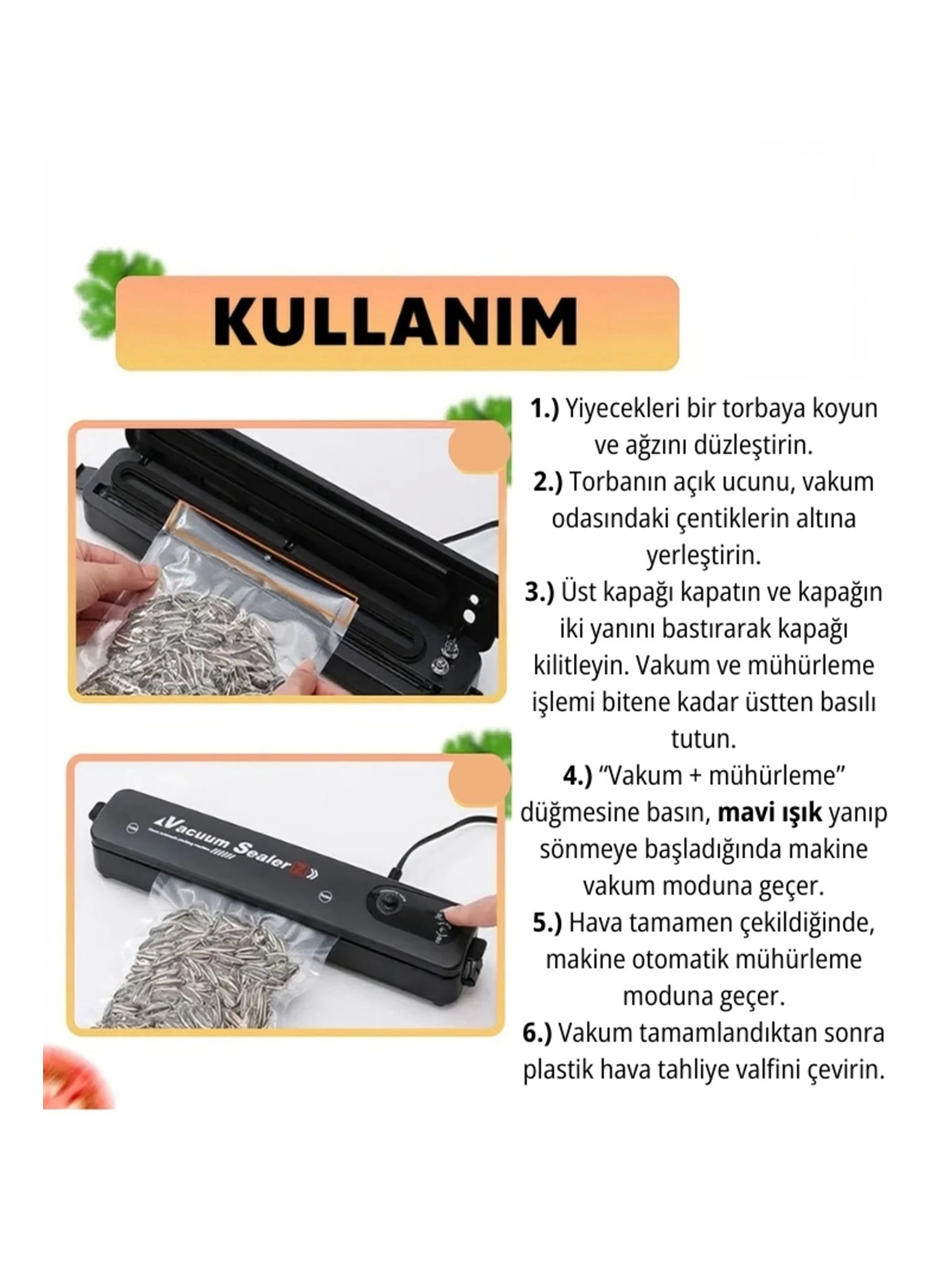 Gıda Vakum Ve Mühürleme Makinesi- Yiyecek Tazeliği Koruma Ev Ve Restoran İçin (