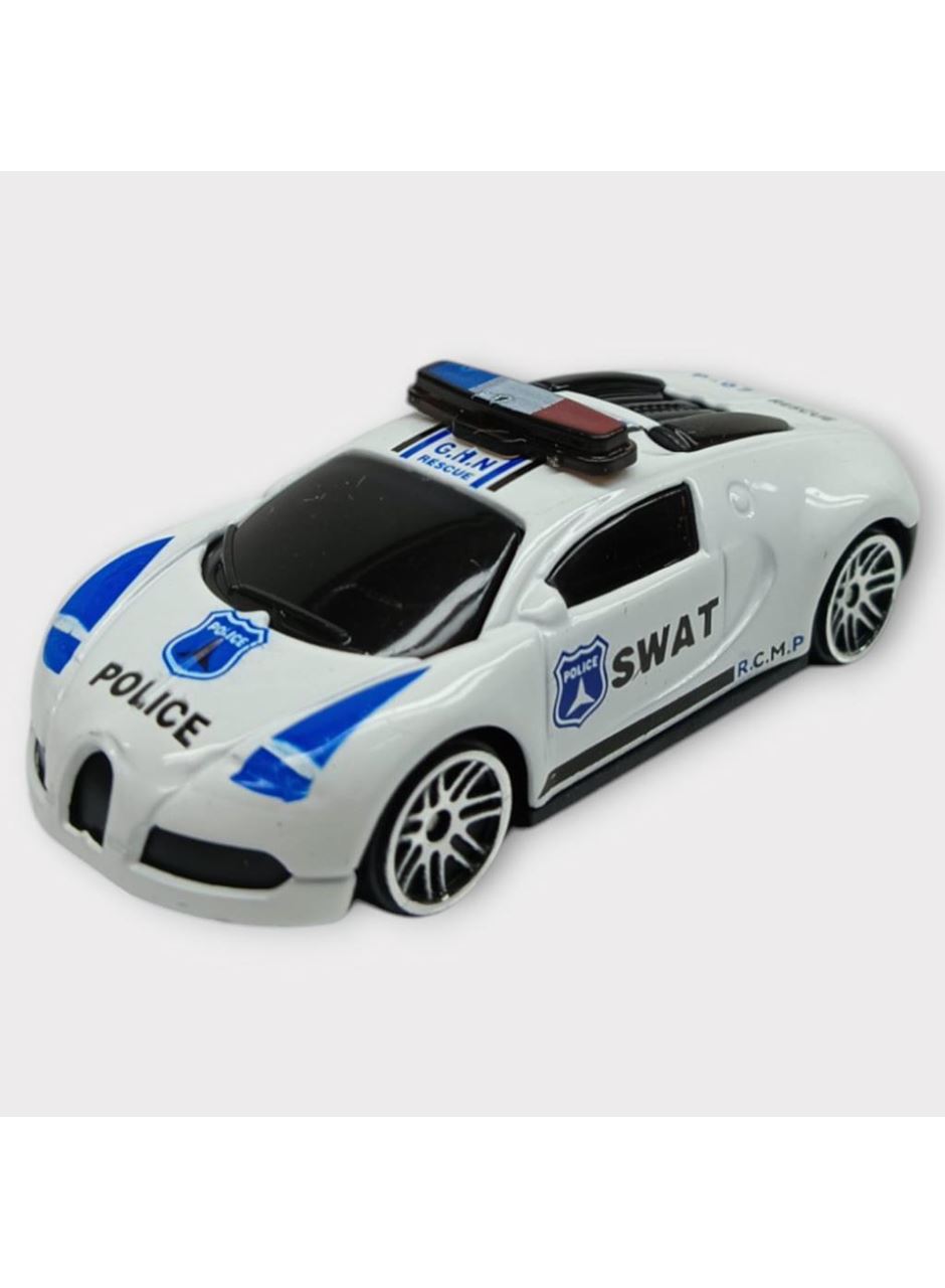 Metal Mini Polis Arabası 8 cm - Polis - 2